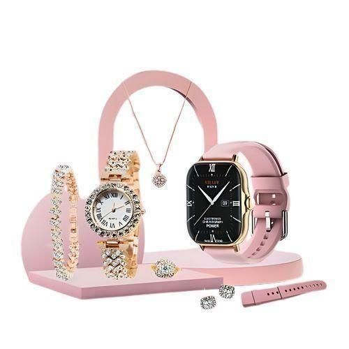 Ladies A58 Plus Smart Watch and Jewellery Gift Set
