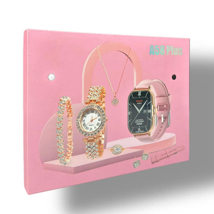 Ladies A58 Plus Smart Watch and Jewellery Gift Set