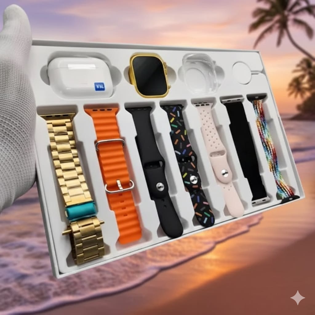 Smart Watch Gift Set with Amazing Airpods and Wonderful selection of Watch straps