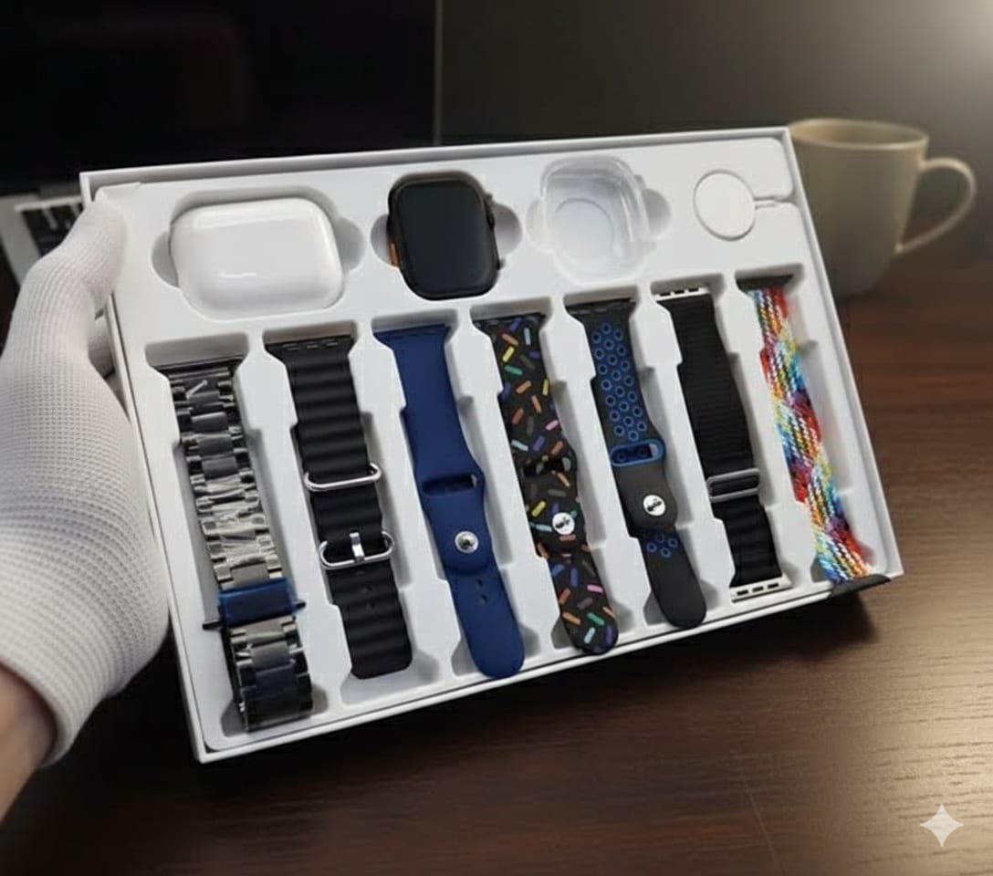 Smart Watch Gift Set with Amazing Airpods and Wonderful selection of Watch straps