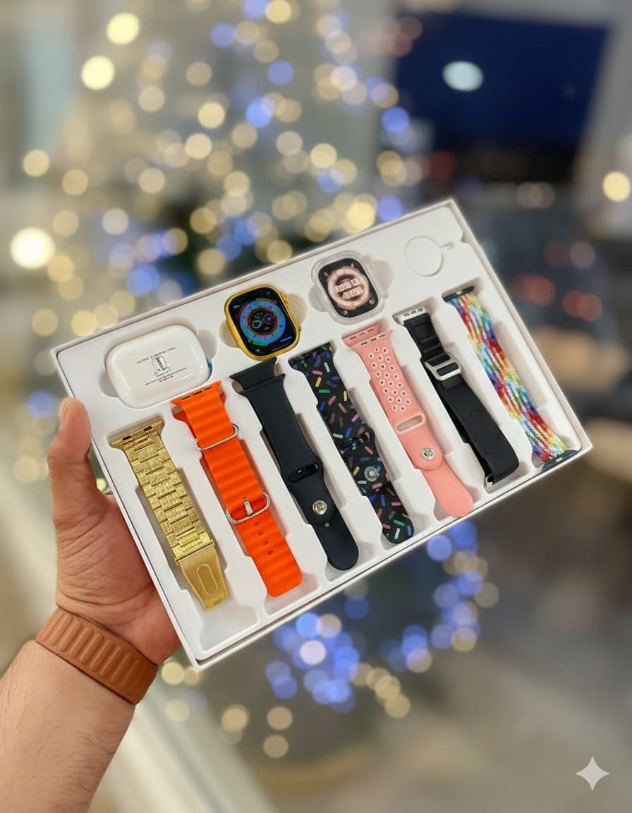 Smart Watch Gift Set with Amazing Airpods and Wonderful selection of Watch straps