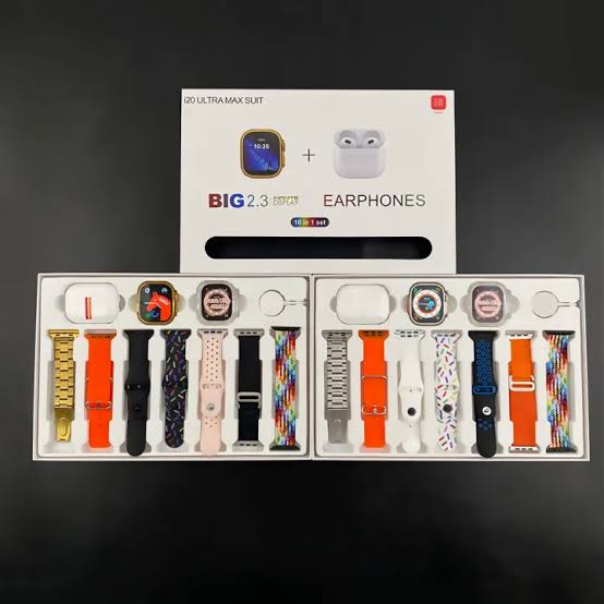 Smart Watch Gift Set with Amazing Airpods and Wonderful selection of Watch straps