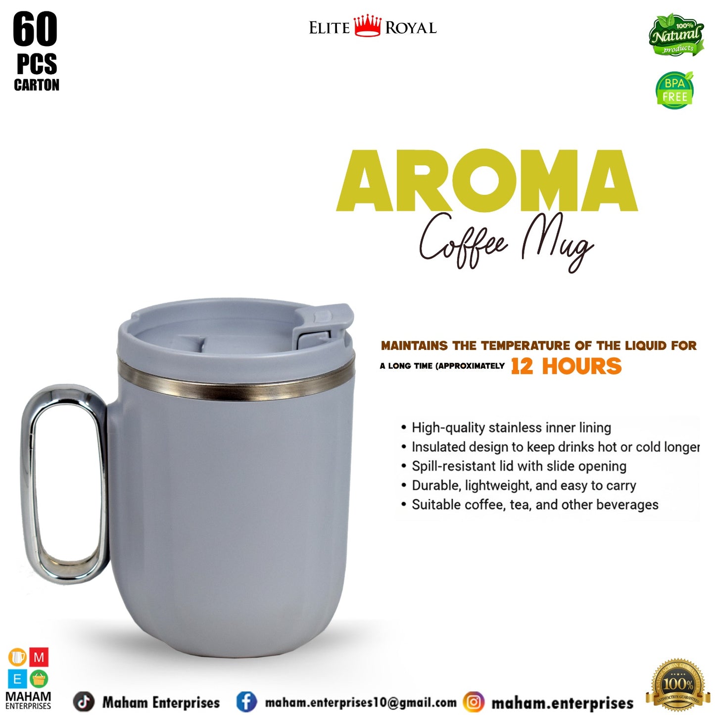 Aroma Coffee Mug Amazing Colors With Matt Finish