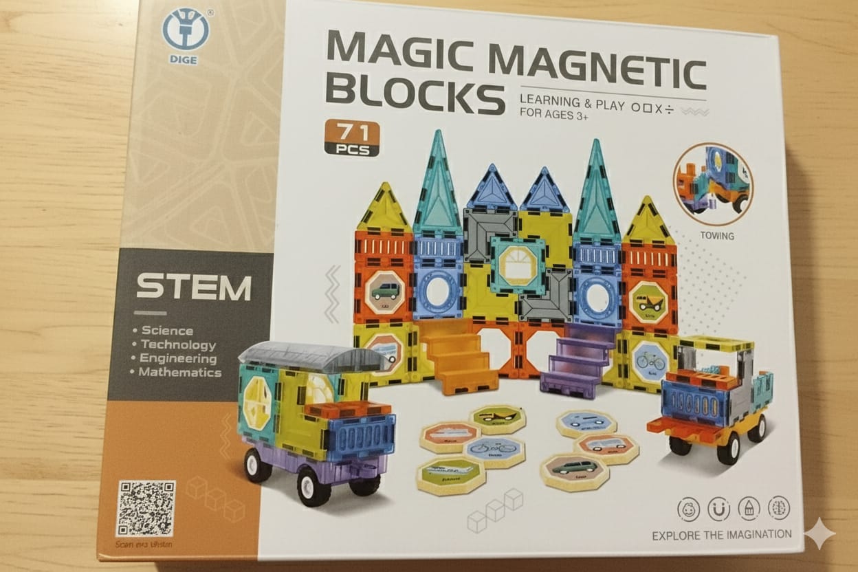 This is A 71 Pieces Educational Toy For Kids Playing With It Will Also Increase Your Child's IQ Level And Strengthen Your Child's Mind