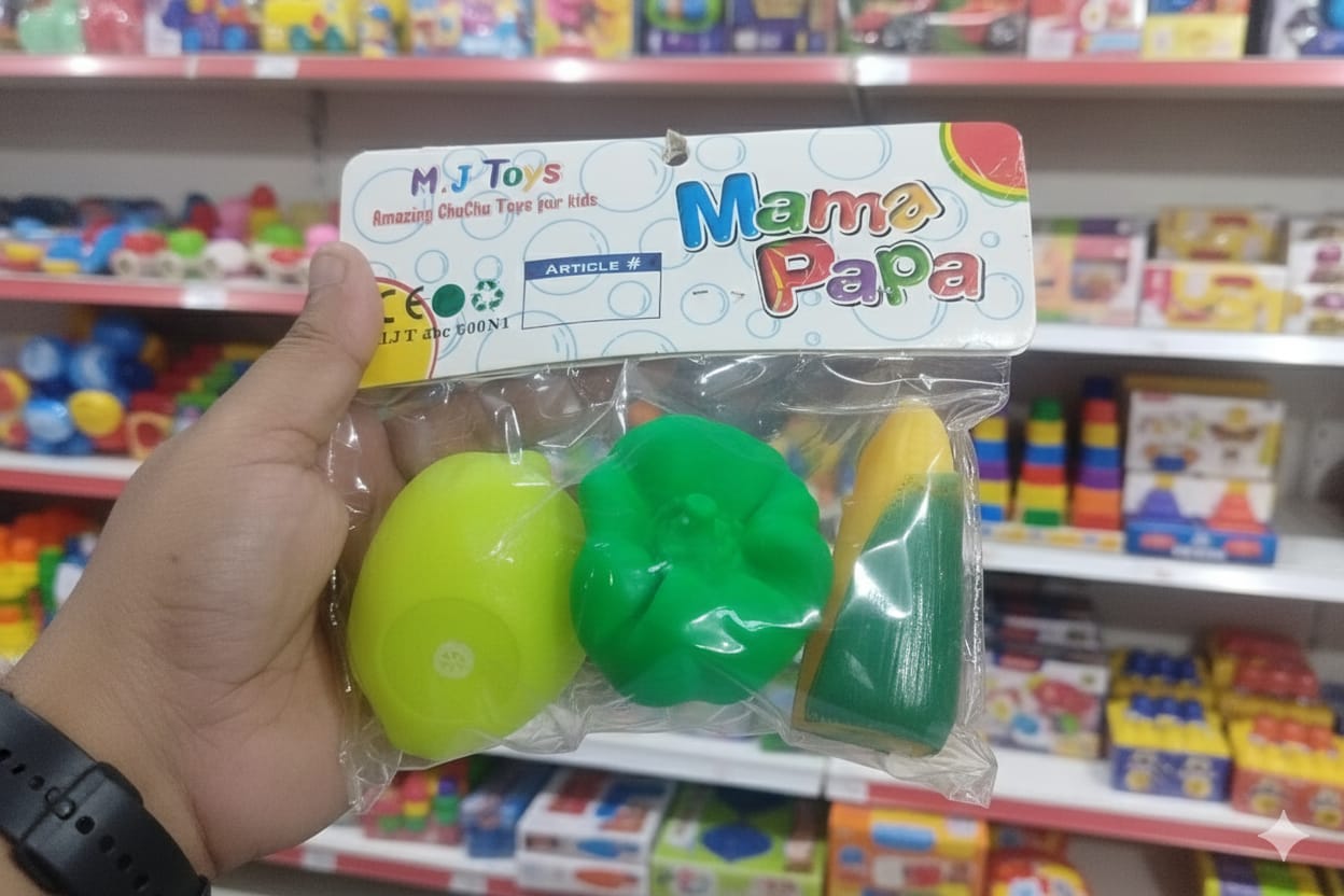 Whistle Toy 3 Pcs in 1 Packet Vegetable Shapes