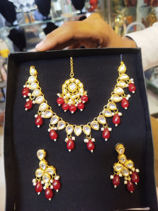 Special Eid Discount 50%Off Indian Band Kundan set with Minakari work