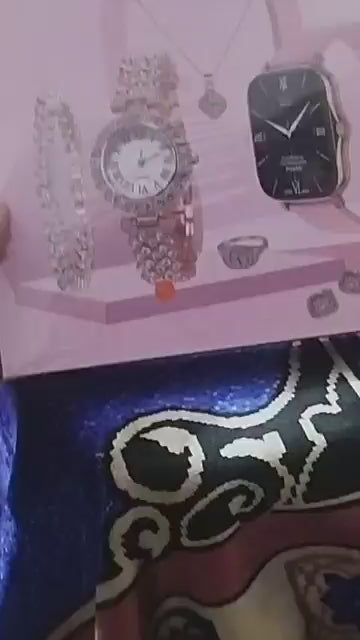Smart Watch plus Ladies Watch + Bracelet,Neckles, Ring and Earing Complete Box Set.