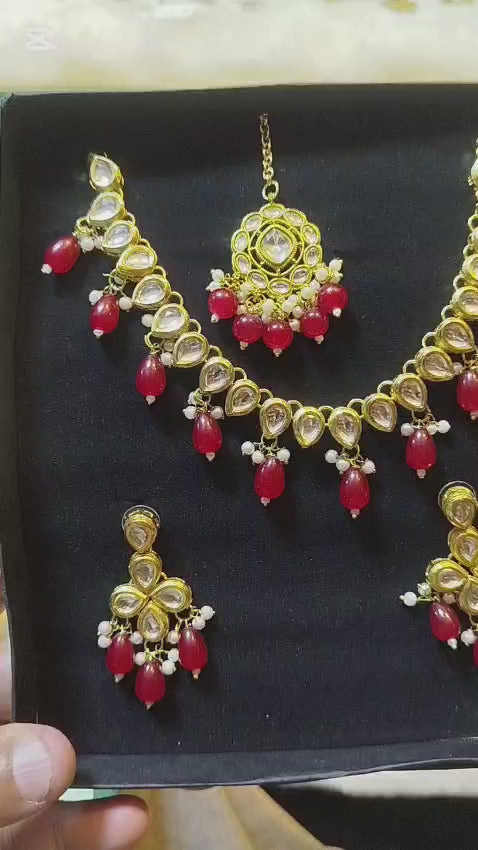 Special Eid Discount 50%Off Indian Band Kundan set with Minakari work